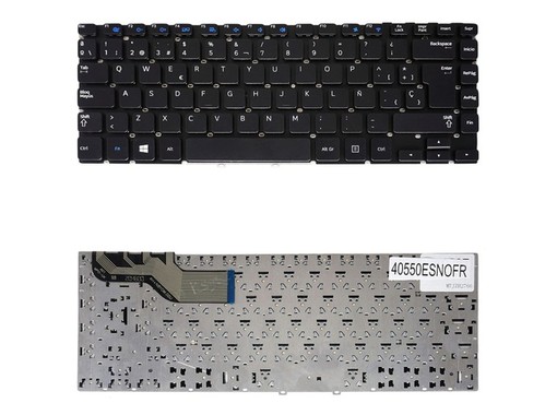 Teclado Espanhol para portátil Samsung NP270E4V com part number BA59-03654P sem moldura