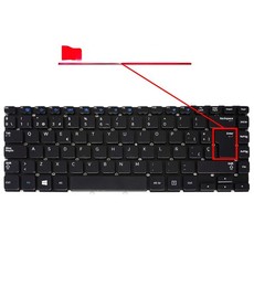 Clavier Espagnol pour ordinateur portable Samsung NP270E4V avec numéro de pièce BA59-03654P sans cadre