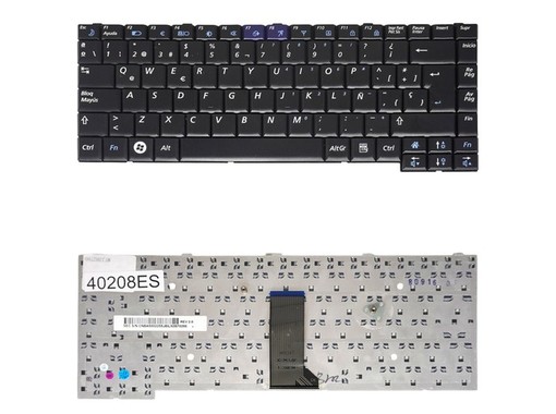 Teclado Espanhol V072260CK1 para Samsung Q310 Q308 Q305 Preto com moldura