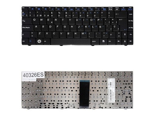 Teclado Espanhol 6-80-W84T0-011-1 para portátil TurboX W84T e Clevo M4121