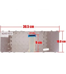 Teclado Espanhol com moldura para Lenovo Ideapad B460 Y560 Y550, referência 25008100
