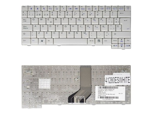 White Spanish keyboard for LG X120 X130 laptop with reference MP-08J76E0-920
