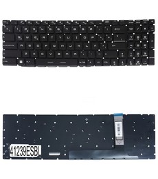 Spanish keyboard V195122AK2 for MSI GE76 Raider and Leopard laptop, backlit and frameless.