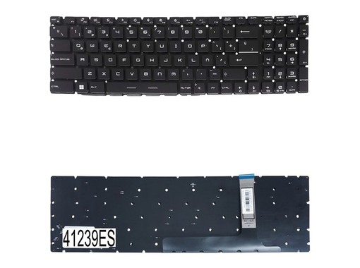 Spanish Keyboard V195122AK2 for MSI GE76 Raider and Leopard laptop, frameless