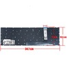 Clavier espagnol V195122AK2 pour ordinateur portable MSI GE76 Raider et Leopard, sans cadre