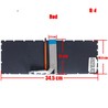 Spanish Keyboard V143422AK1 for MSI GS60 PX60 laptop with red backlighting frameless.