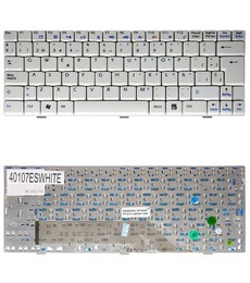Clavier Espagnol Blanc V022322BS2 pour MSI Wind U90 U100 U120 avec cadre
