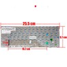 Teclado Espanhol Branco V022322BS2 para MSI Wind U90 U100 U120 com moldura