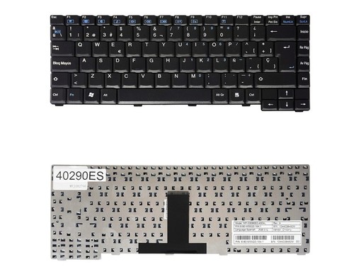 Clavier Espagnol 6-80-W84T0-012-1 pour ordinateur portable Turbo-X Clevo M540 W240HU