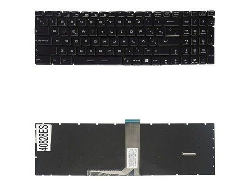Clavier Espagnol S1N-3EGR252-SA0 pour ordinateur portable MSI Raider GE75, Leopard GL75