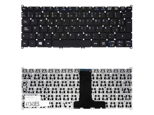 Clavier Espagnol pour Acer Aspire ES1-132 avec numéro de pièce 6B.VHPN7.004 sans cadre