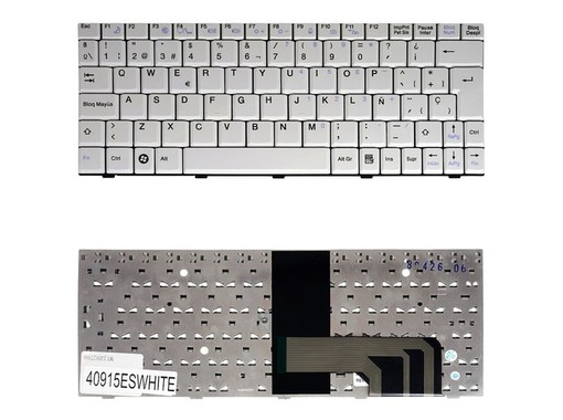 White Spanish Keyboard K002428B1 for Advent K4000 and Uniwill S20ii laptop