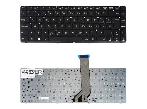 Clavier Espagnol pour ordinateur portable Asus série K45 avec numéro de pièce 0KNB0-4140ND00 sans cadre