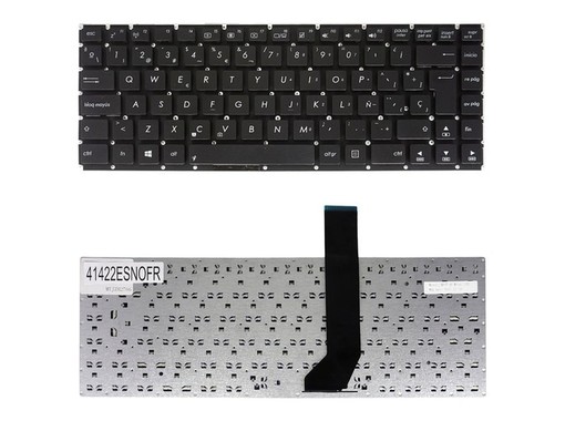 Clavier Espagnol pour ordinateur portable Asus K46 K46C S46 avec numéro de pièce 90R-NTJ1K1T80U sans cadre