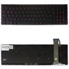 Teclado Espanhol para Asus ROG GL552 GL752 com retroiluminação vermelha 90NB07Z1-R31GE0