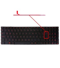 Clavier espagnol pour Asus ROG GL552 GL752 avec rétroéclairage rouge 90NB07Z1-R31GE0