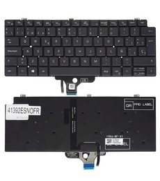 Teclado espanhol 7VR7F para Dell Latitude 7310 2-em-1 retroiluminado sem moldura