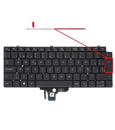Spanische Tastatur 7VR7F für Dell Latitude 7310 2-in-1 hintergrundbeleuchtet rahmenlos