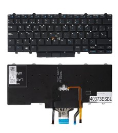 Clavier espagnol 0D19TR pour Dell Latitude E5450 E7450 avec pointeur et rétroéclairage