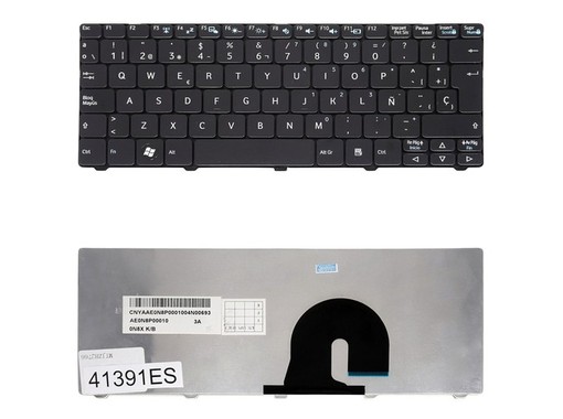Clavier espagnol AE0N8P00010 pour Fujitsu LifeBook MH330 avec cadre noir