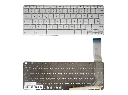 Spanish Keyboard 740172-001 for HP Chromebook 14 G1 and 14-Q Series, white color