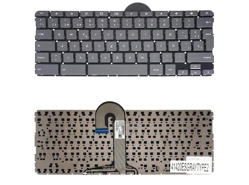 Spanish Keyboard 921809-001 for HP Chromebook x360 11-AE Gray No Frame