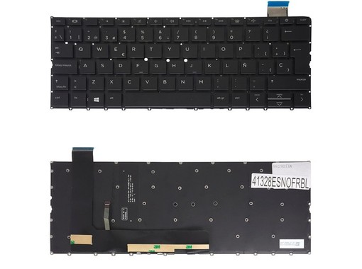 Clavier Espagnol pour HP Elite Folio 13.5 2-en-1 M50327-001 rétroéclairé