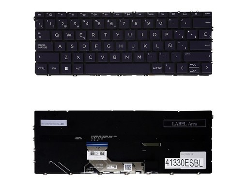 Clavier Espagnol pour HP Envy Spectre x360 13-BF N15667-041 Rétroéclairé