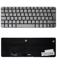 Spanish Keyboard 615967-121 for HP Mini 100 and 100e Education Edition, grey frameless.