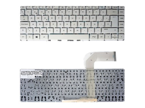 Clavier Espagnol Blanc 773713-001 pour HP Pavilion 14-V Sans Cadre