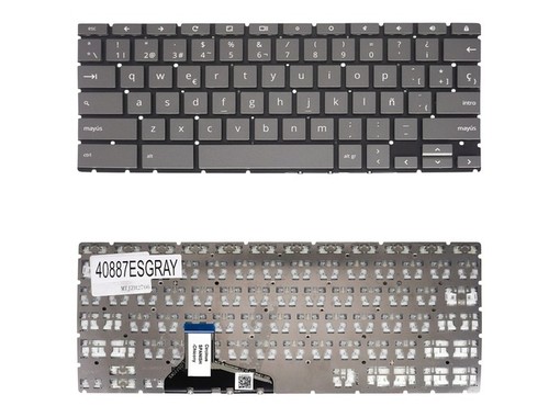 Spanische Tastatur M03451-001 für HP Pro C640 Chromebook Grau Ohne Rahmen