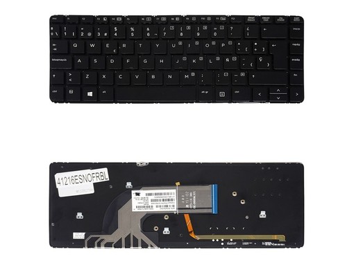 Teclado Espanhol para HP ProBook 440 G1 440 G2 com referência 767476-001, retroiluminado e sem moldura