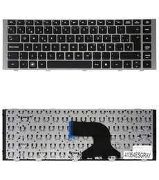 Clavier espagnol pour HP ProBook 4440s avec cadre gris, référence 702238-001