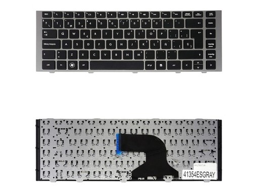 Teclado Español para HP ProBook 4440s con marco gris, referencia 702238-001