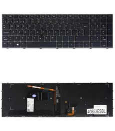Clavier Espagnol pour HP ZBook Fury 17 G7 G8 M20128-A41 avec pointeur et rétroéclairage