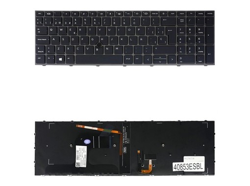 Clavier Espagnol pour HP ZBook Fury 17 G7 G8 M20128-A41 avec pointeur et rétroéclairage