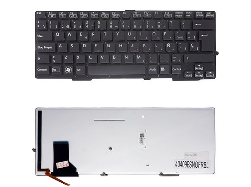 Teclado Español para Sony Vaio SVS13 SVE13 1-490-143-21 Retroiluminado sin marco