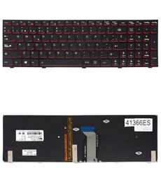 Clavier Espagnol 25205490 pour ordinateur portable Lenovo IdeaPad Y500 Y510P rétroéclairé avec cadre.