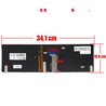 Clavier Espagnol 25205490 pour ordinateur portable Lenovo IdeaPad Y500 Y510P rétroéclairé avec cadre.