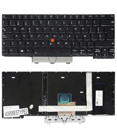 Teclado espanhol (ES) para Lenovo ThinkPad E14 Gen 1 e Gen 2 V185920BK1 com ponteiro e retroiluminação
