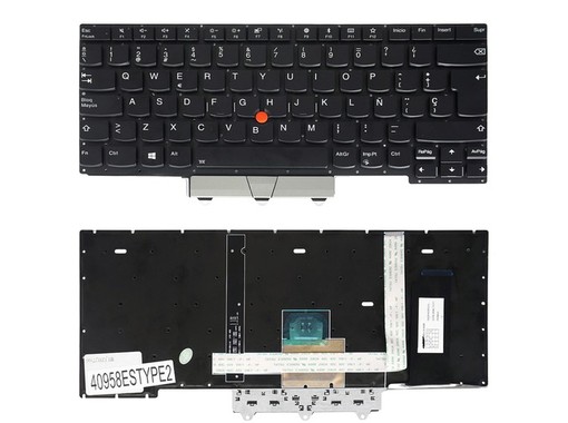 Clavier espagnol pour Lenovo ThinkPad E14 Gen 1 et Gen 2 V185920BK1 avec pointeur et rétroéclairage