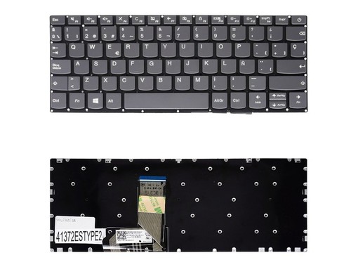 Spanish Keyboard SN20N89640 for Lenovo Yoga 330-11IGM / Flex 6-11IGM Gray frameless