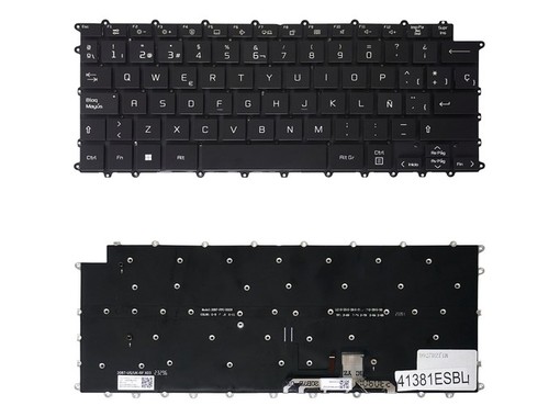 Teclado espanhol retroiluminado AEW74230112T para portátil LG Gram 14Z90P