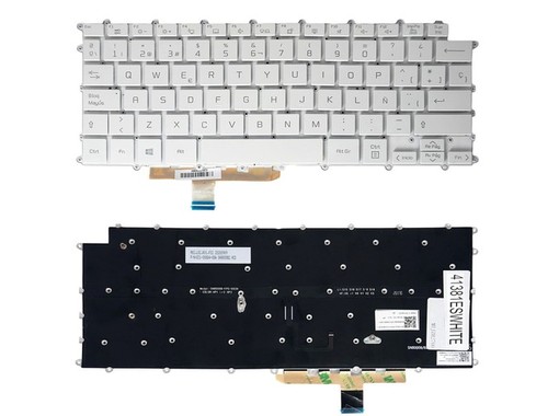Clavier Espagnol Blanc Rétroéclairé AEW74230112T pour LG Gram 14Z90P 14T90P 14Z95P