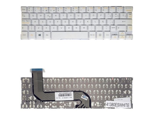Spanische Tastatur V137867AS1 für LG Tab-Book Z160 H160 Weiß rahmenlos