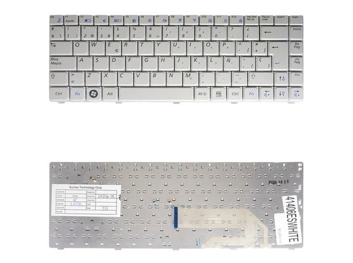 Clavier Espagnol Blanc pour Samsung X420 avec cadre BA59-02605D