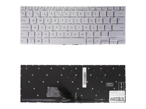 Spanish Keyboard 90NB0JF1-R31GE0 for Asus VivoBook S13 S330 Silver Backlit