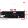 Teclado Espanhol AEW74230312 para LG Gram 17Z90P 17Z95P retroiluminado prateado