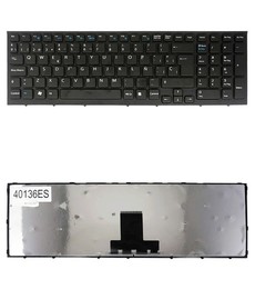 Spanish Keyboard 148793221 for Sony Vaio VPC-EB Series Black with Frame
