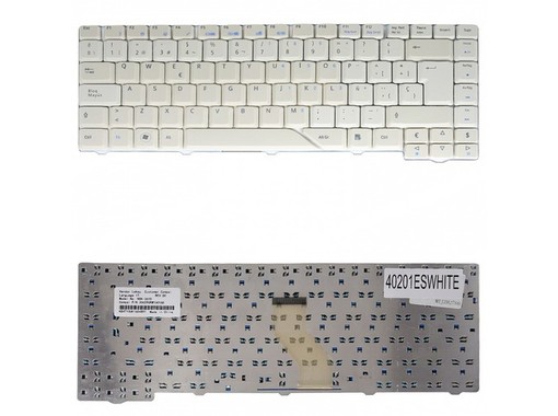 White Spanish Keyboard PK1301K0200 for Acer Aspire 5720G and 6935G laptop